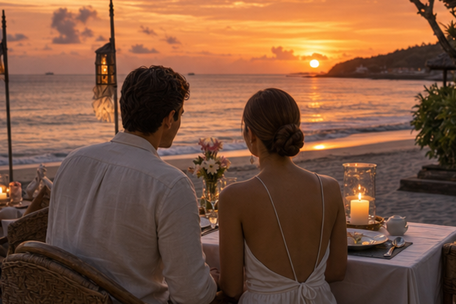 Bali Denpasar romantic luxury dining