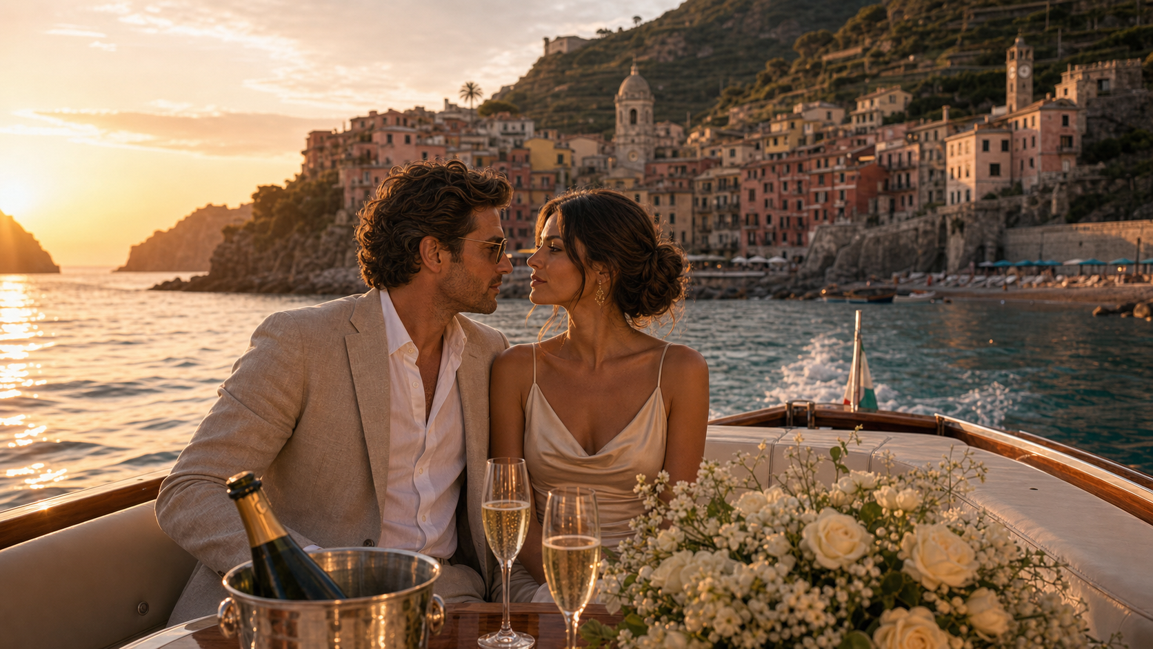 Cinque Terre honeymoon and wedding anniversary by private boat