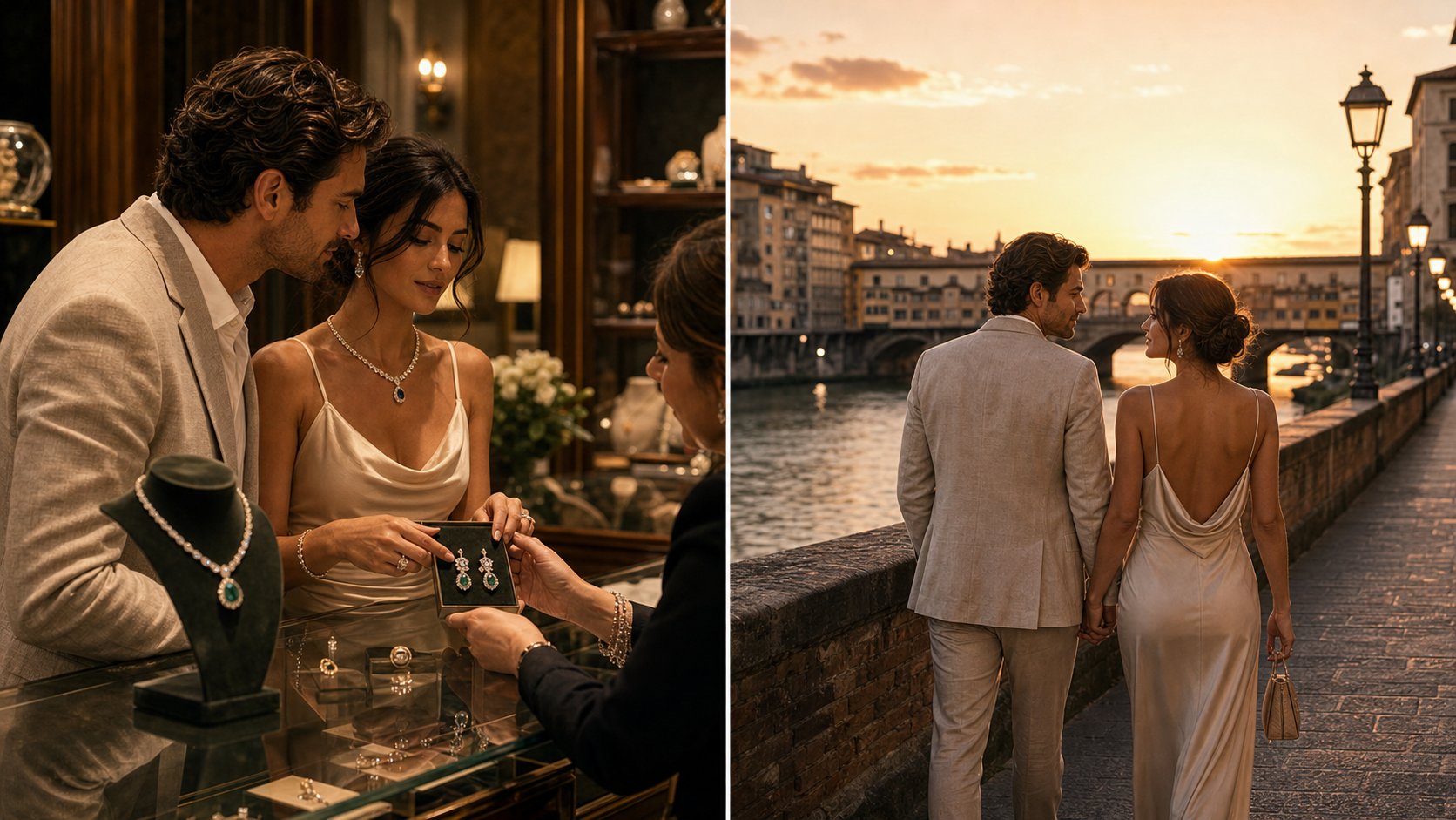 Florence honeymoon and wedding anniversary heirloom shopping