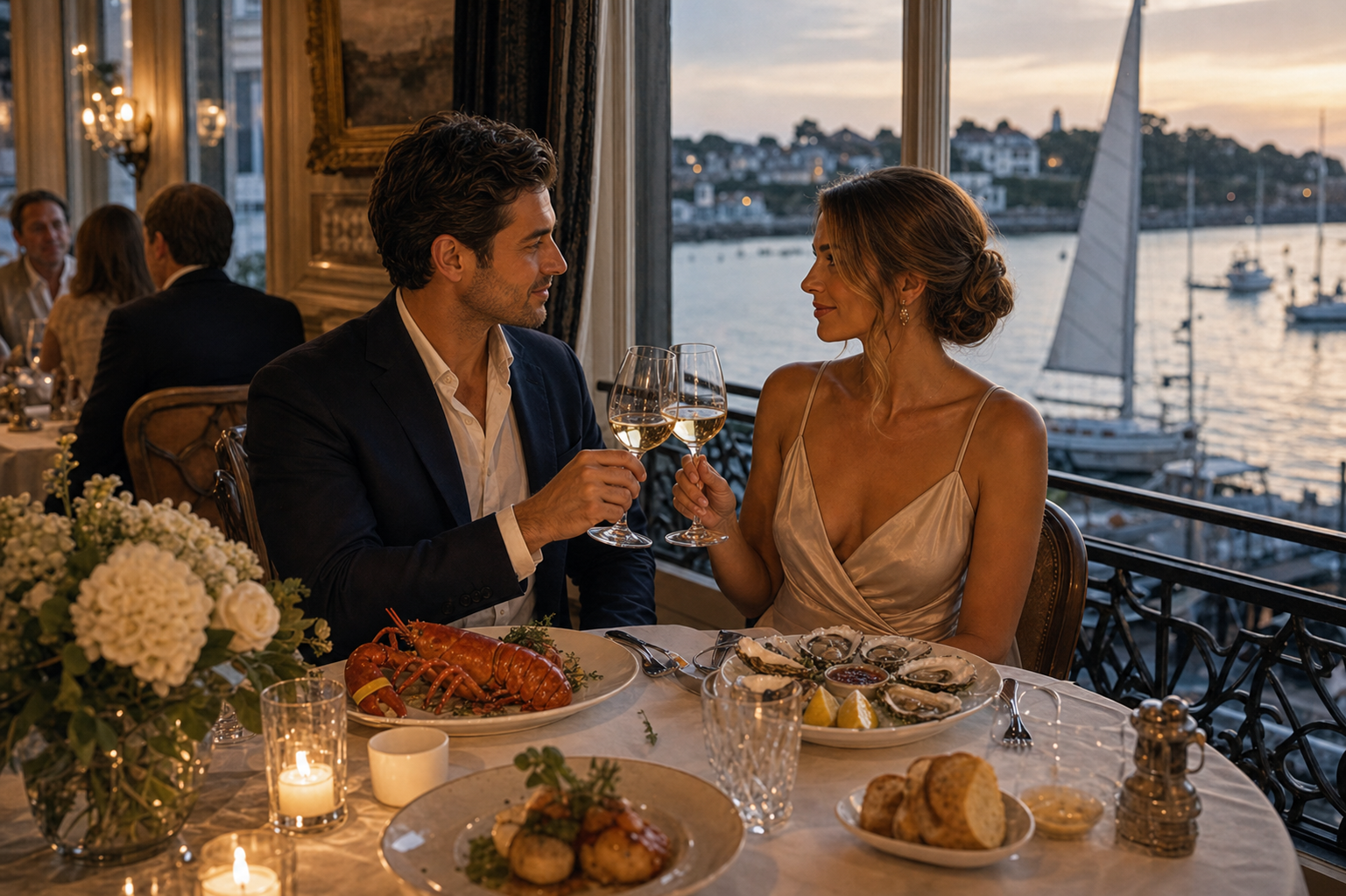 Newport romantic luxury dining