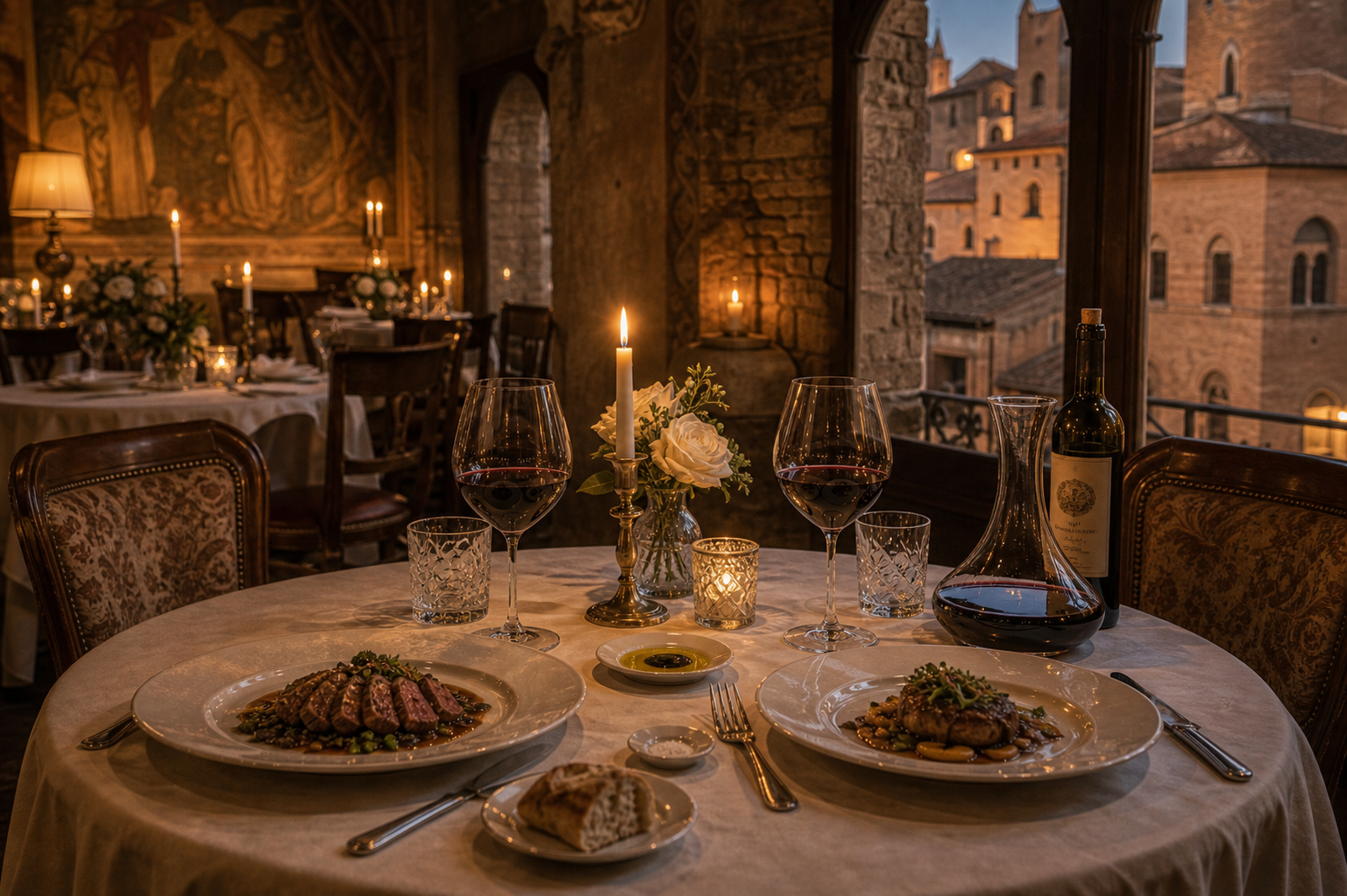 Siena romantic luxury dining