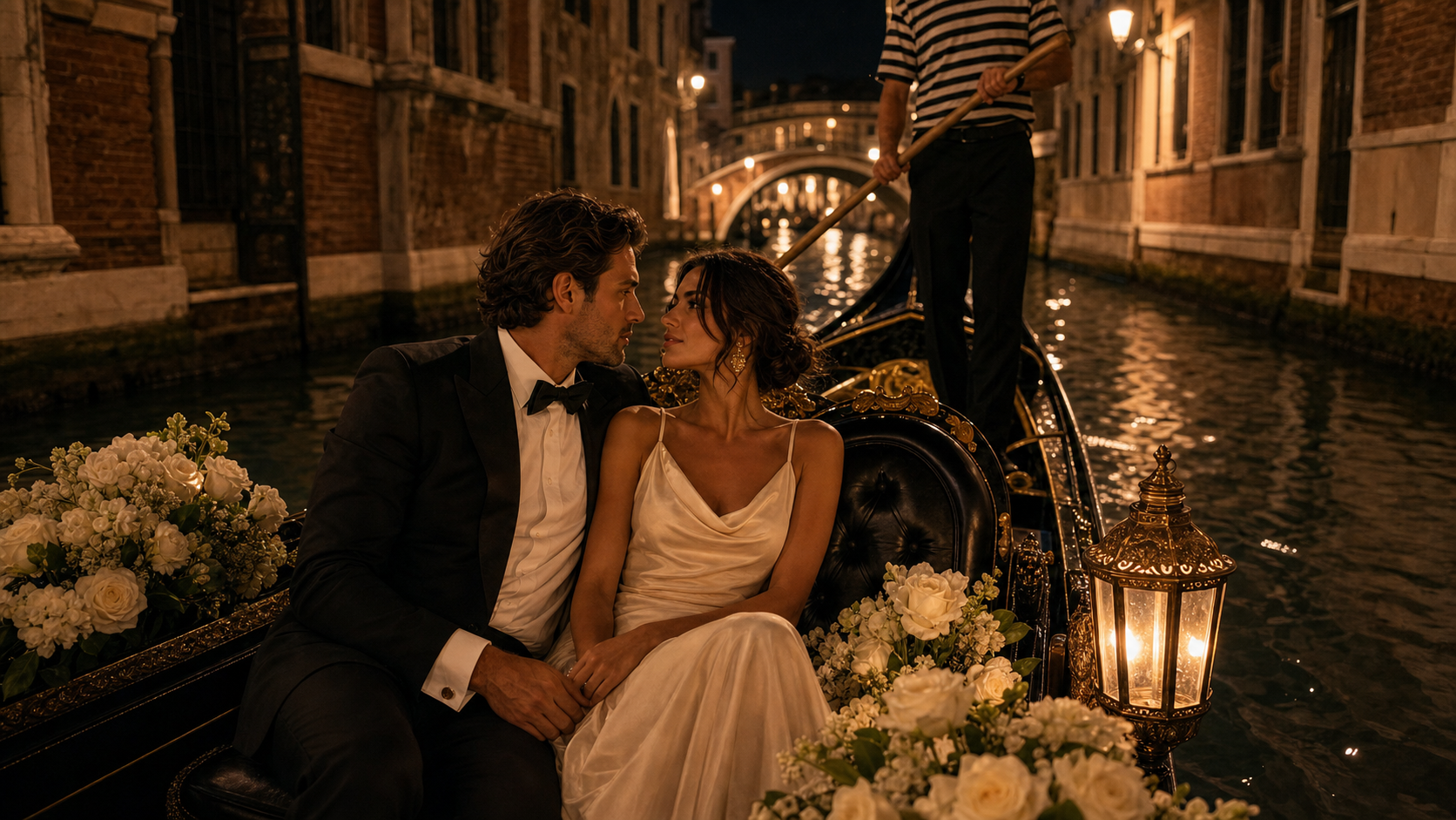 Venice honeymoon and wedding anniversary by gondola